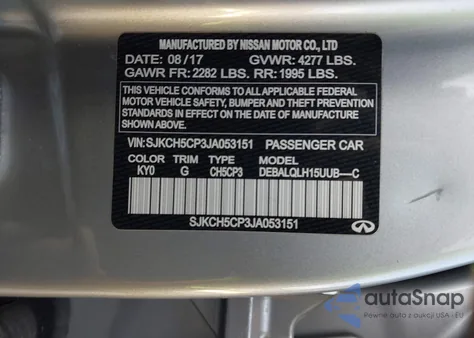 2018 Infiniti Qx30 Luxury из США, поврежденный, VIN SJKCH5CP3JA053151